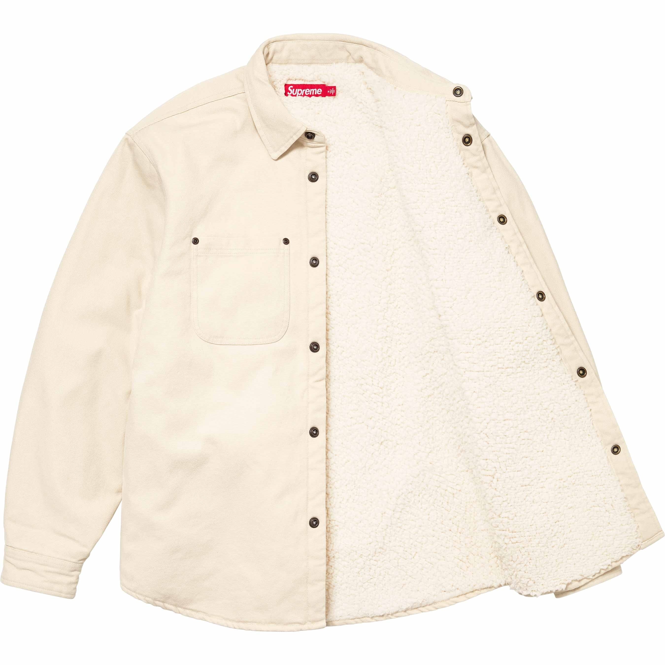 Faux Shearling Lined Work Shirt view 7